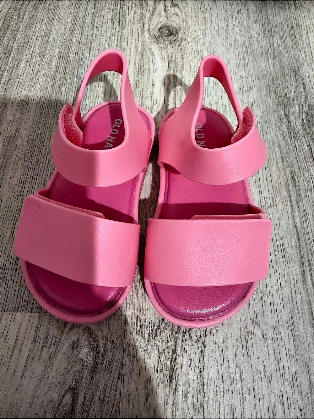 Old Navy Double-Strap Matte Jelly Sandals for Toddler Girls Pink Jelly Sandals
